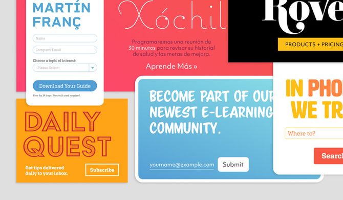 Fonts for stunning landing pages