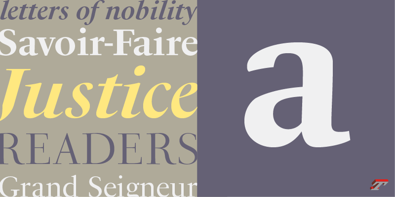 Card displaying PS Fournier typeface in various styles