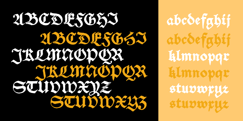 Card displaying SchwarzKopf typeface in various styles