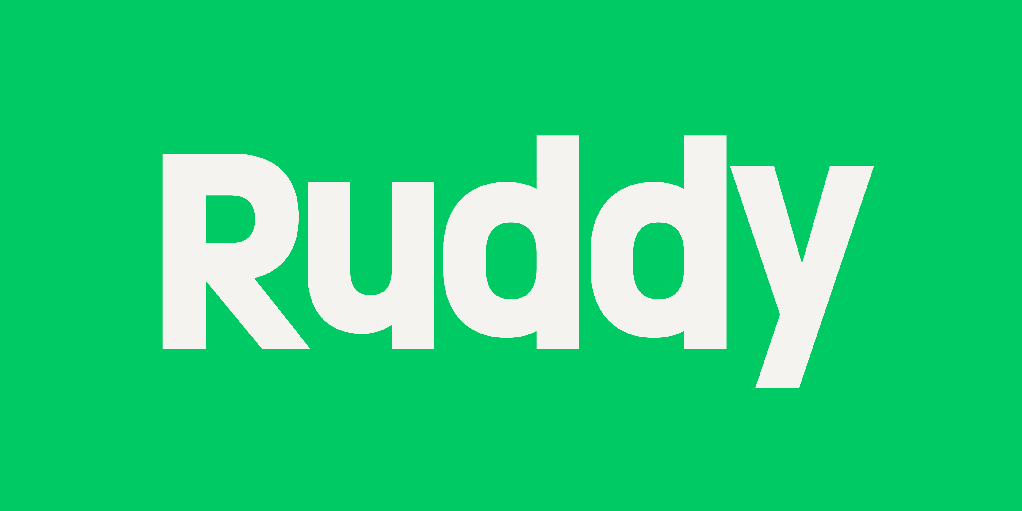 Card displaying Ruddy typeface in various styles