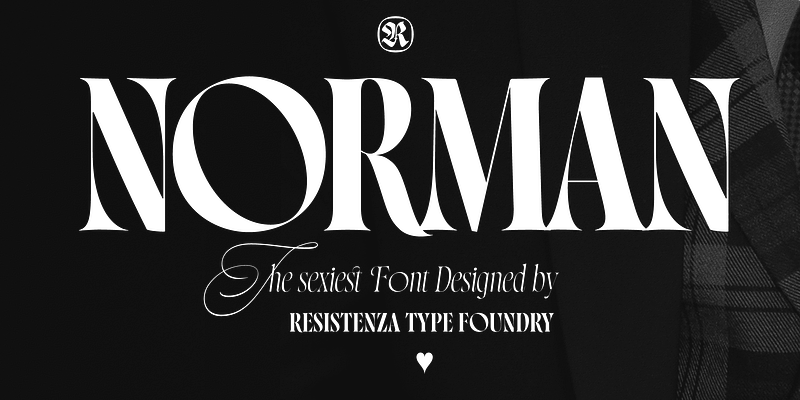 Card displaying Norman Variable typeface