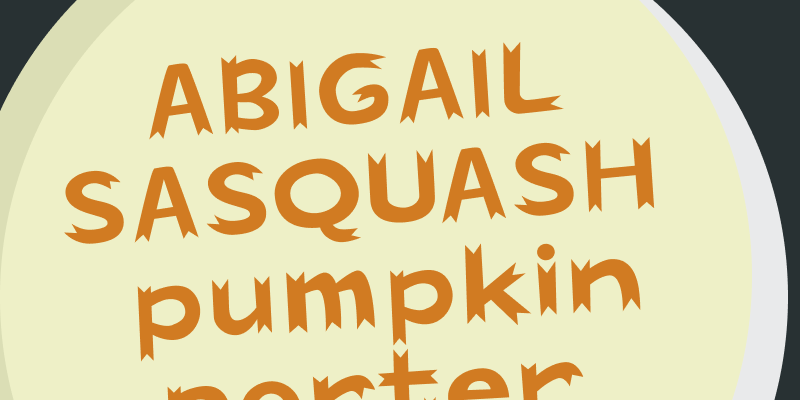 Card displaying Abigail typeface in various styles
