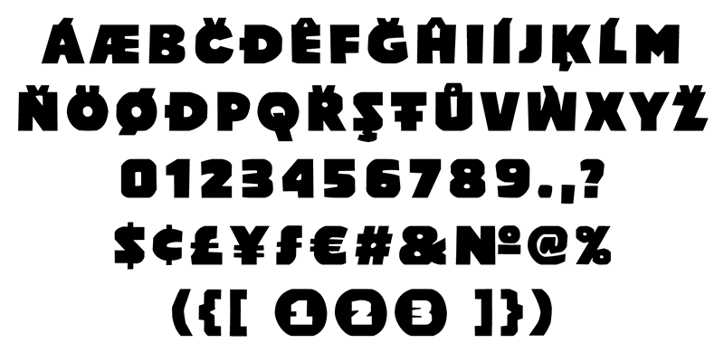 Card displaying Poleno typeface in various styles