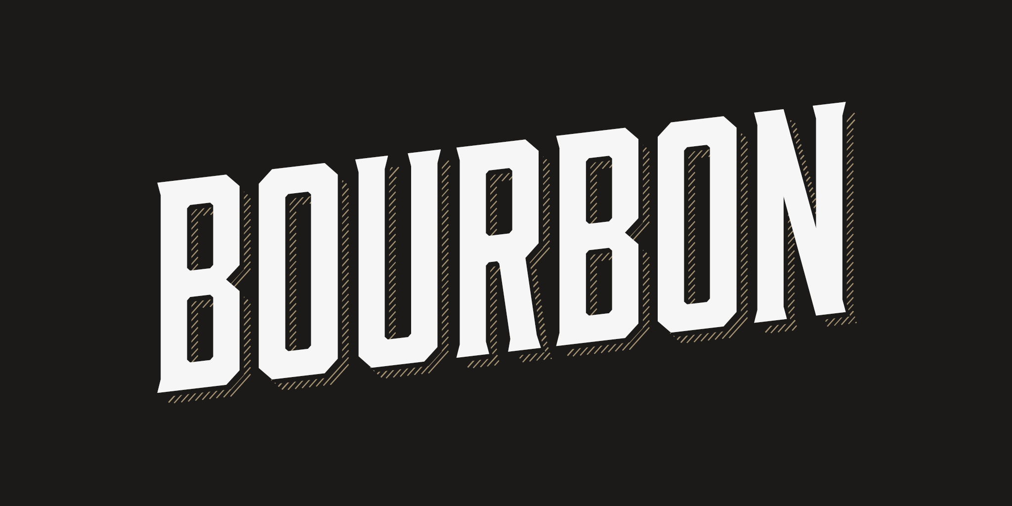 Card displaying Bourbon typeface in various styles