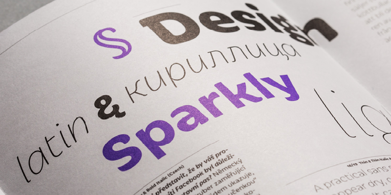 Card displaying Iskra typeface in various styles
