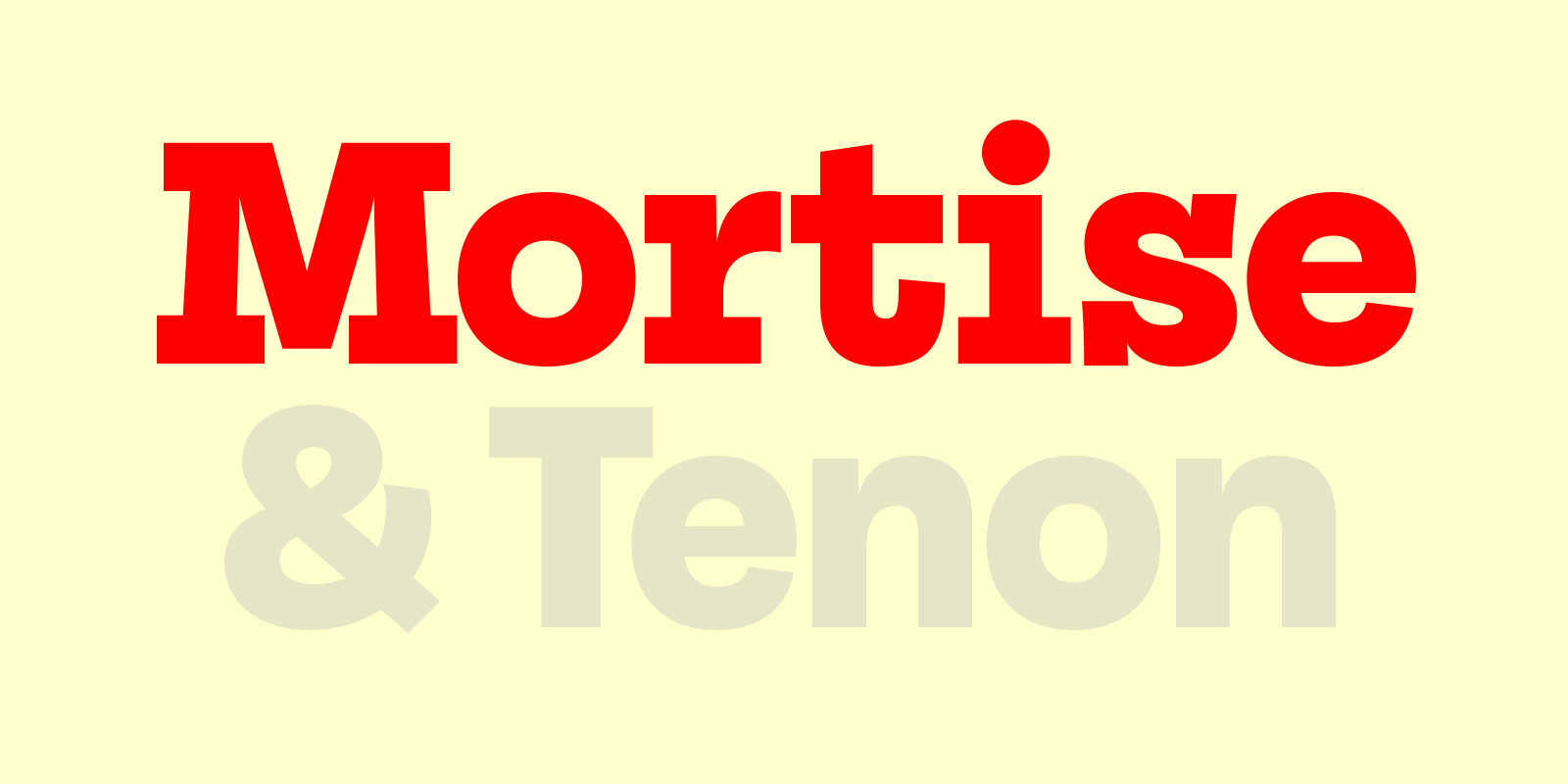 Card displaying Mortise typeface in various styles
