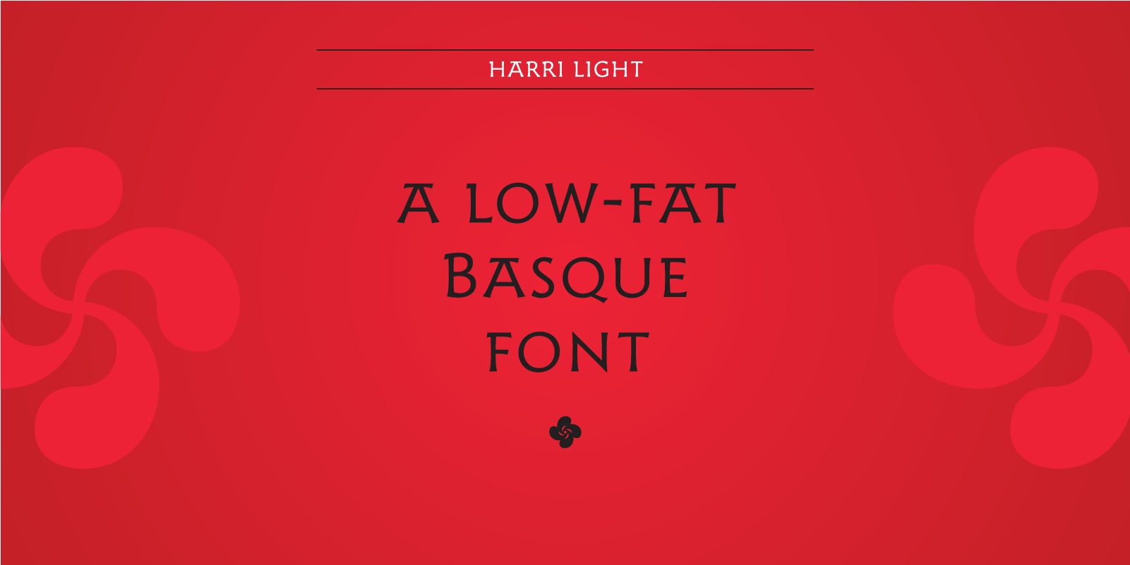 Card displaying Harri typeface in various styles