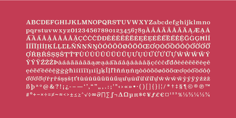 Card displaying Superclarendon typeface in various styles