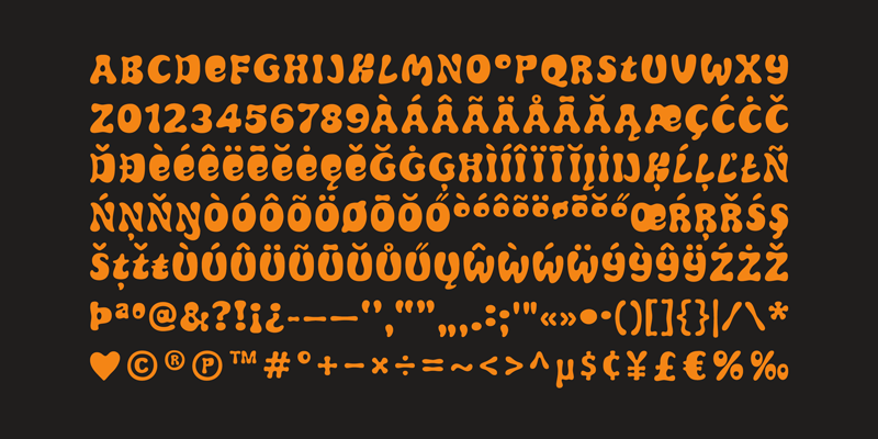 Card displaying Synthemesc typeface in various styles