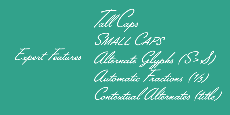 Card displaying Lakeside typeface in various styles