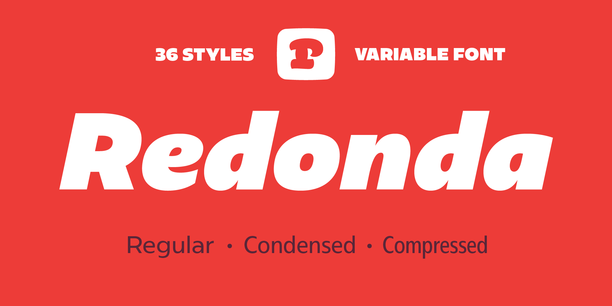 Card displaying Redonda typeface in various styles