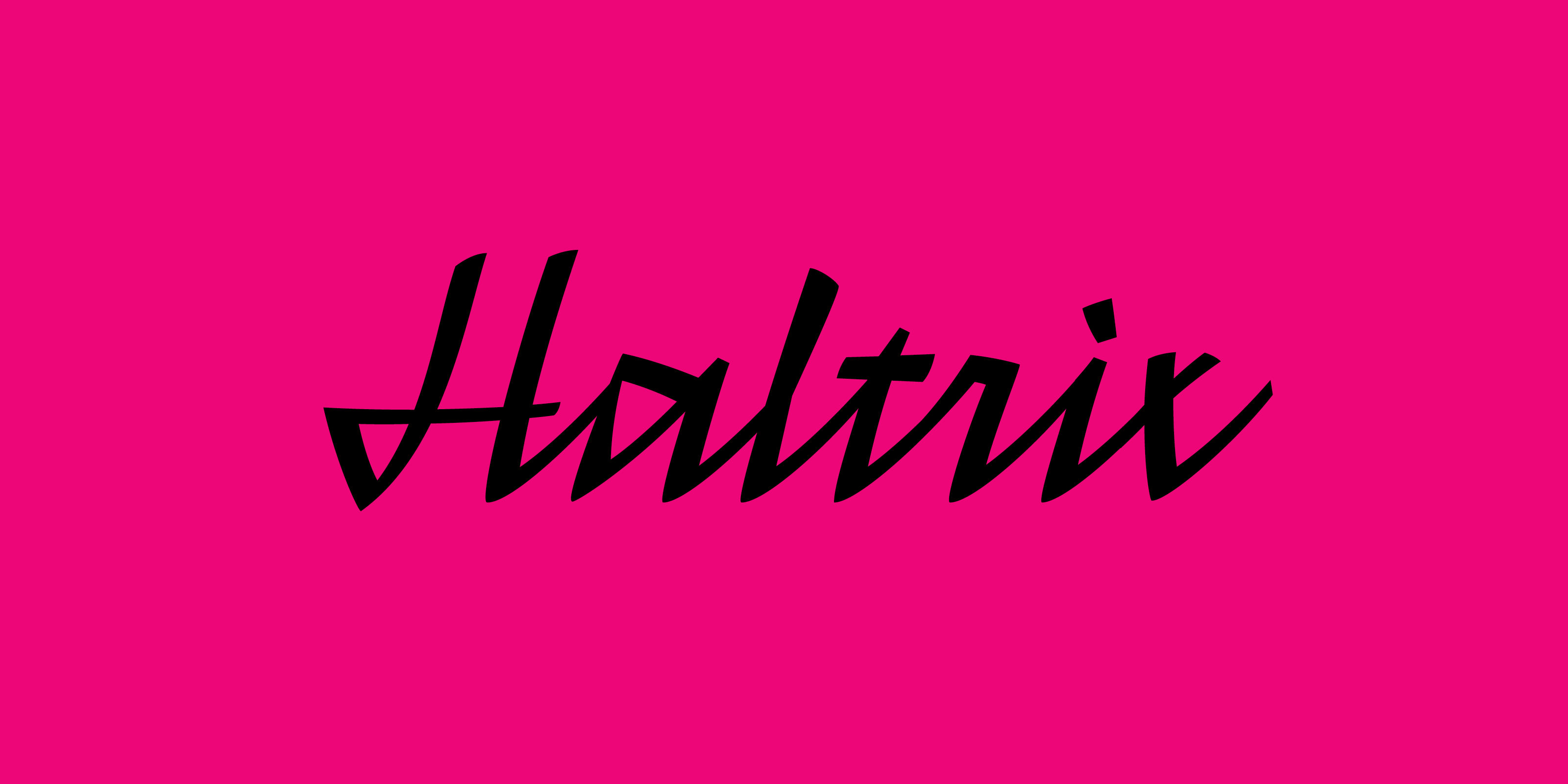 Card displaying Haltrix typeface in various styles