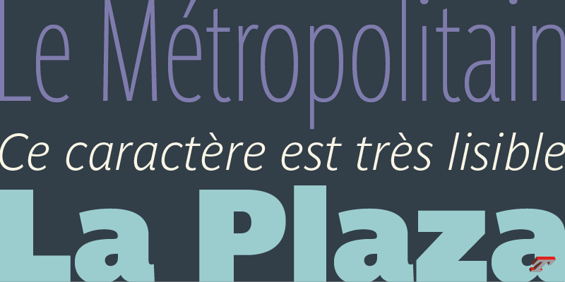 Card displaying Parisine typeface in various styles