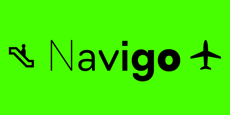 Card displaying Navigo typeface in various styles