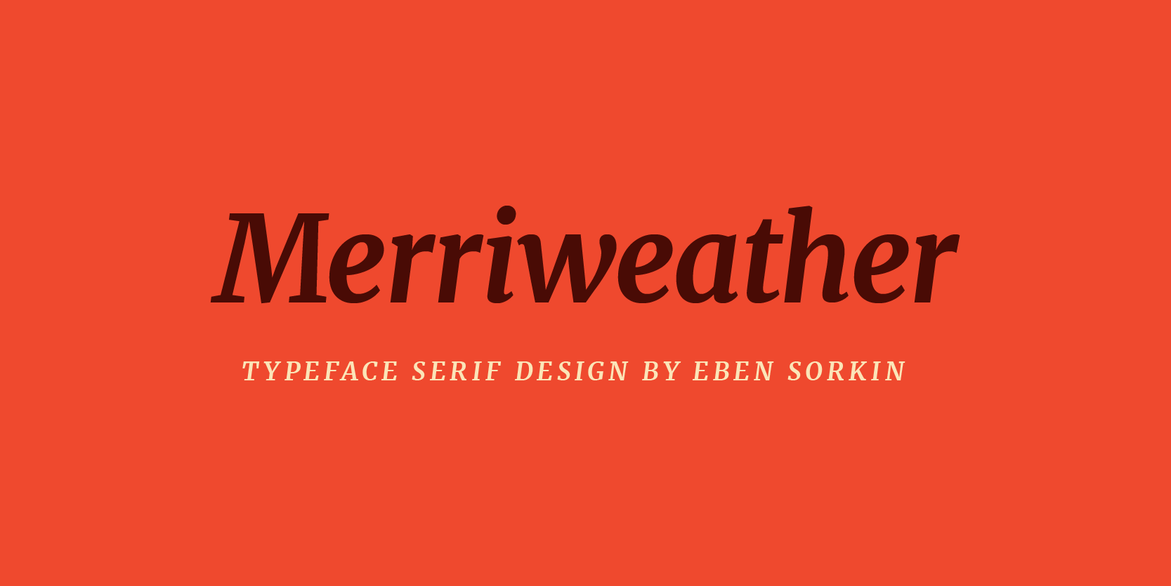 Card displaying Merriweather typeface in various styles