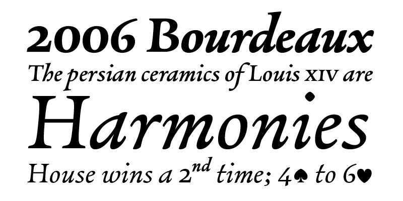 Card displaying Alize typeface in various styles