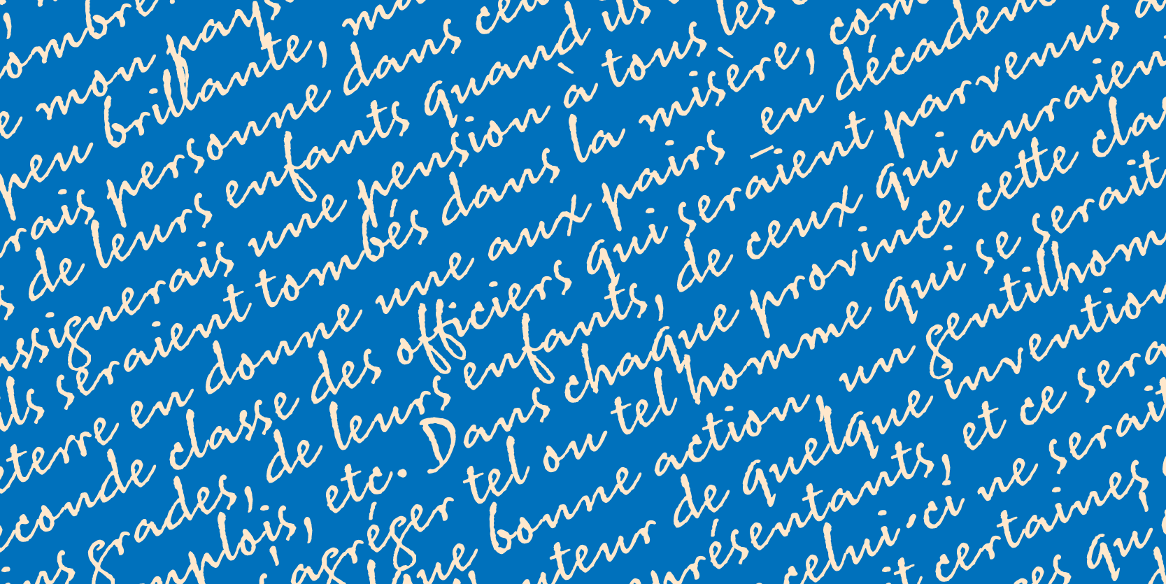 Card displaying MVB Sacre Bleu typeface in various styles