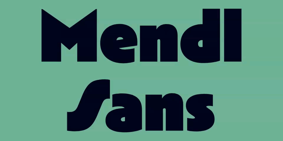 Card displaying Mendl Sans Variable typeface in various styles