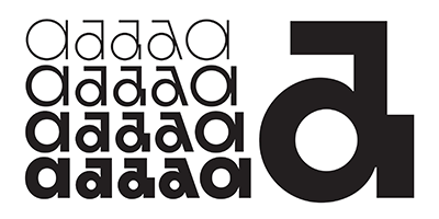 Card displaying Utopian typeface in various styles