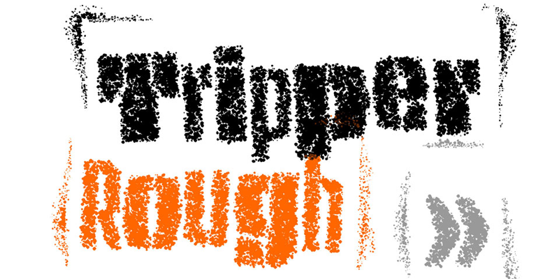 Card displaying Tripper typeface in various styles
