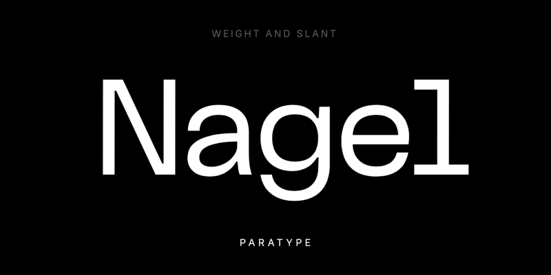 Card displaying Nagel Variable typeface in various styles