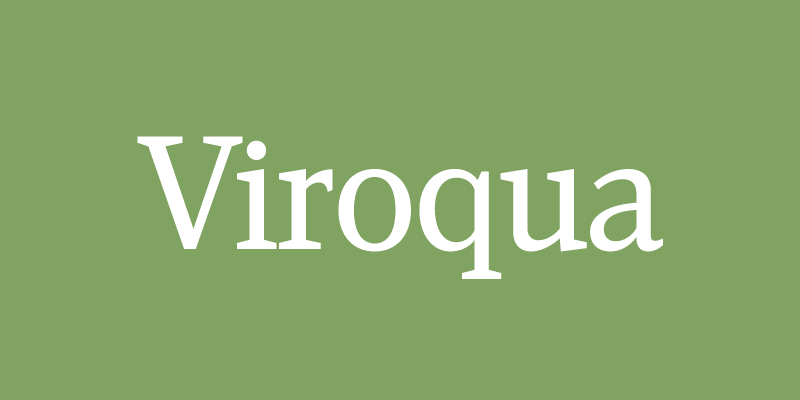 Card displaying Viroqua typeface in various styles