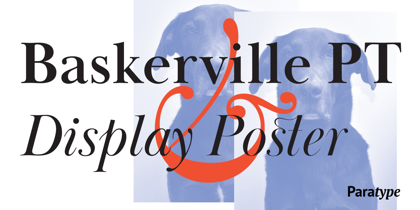 Card displaying Baskerville PT typeface in various styles