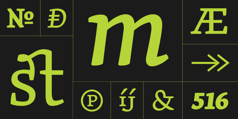 Card displaying Skolar typeface in various styles