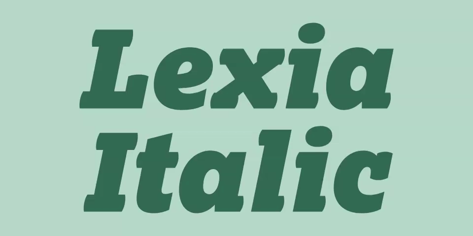Card displaying Lexia Variable typeface in various styles
