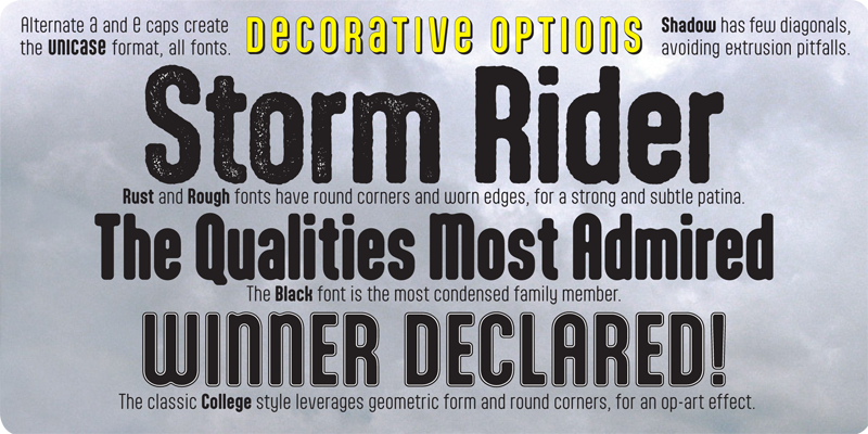 Card displaying Aptly typeface in various styles