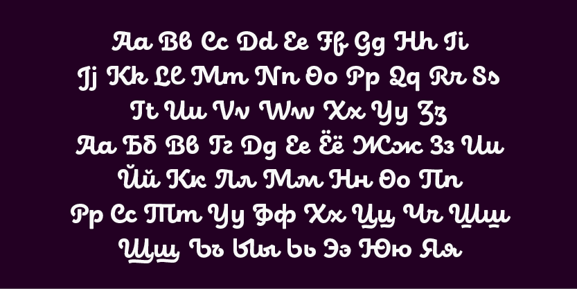Card displaying Eldwin Script typeface in various styles