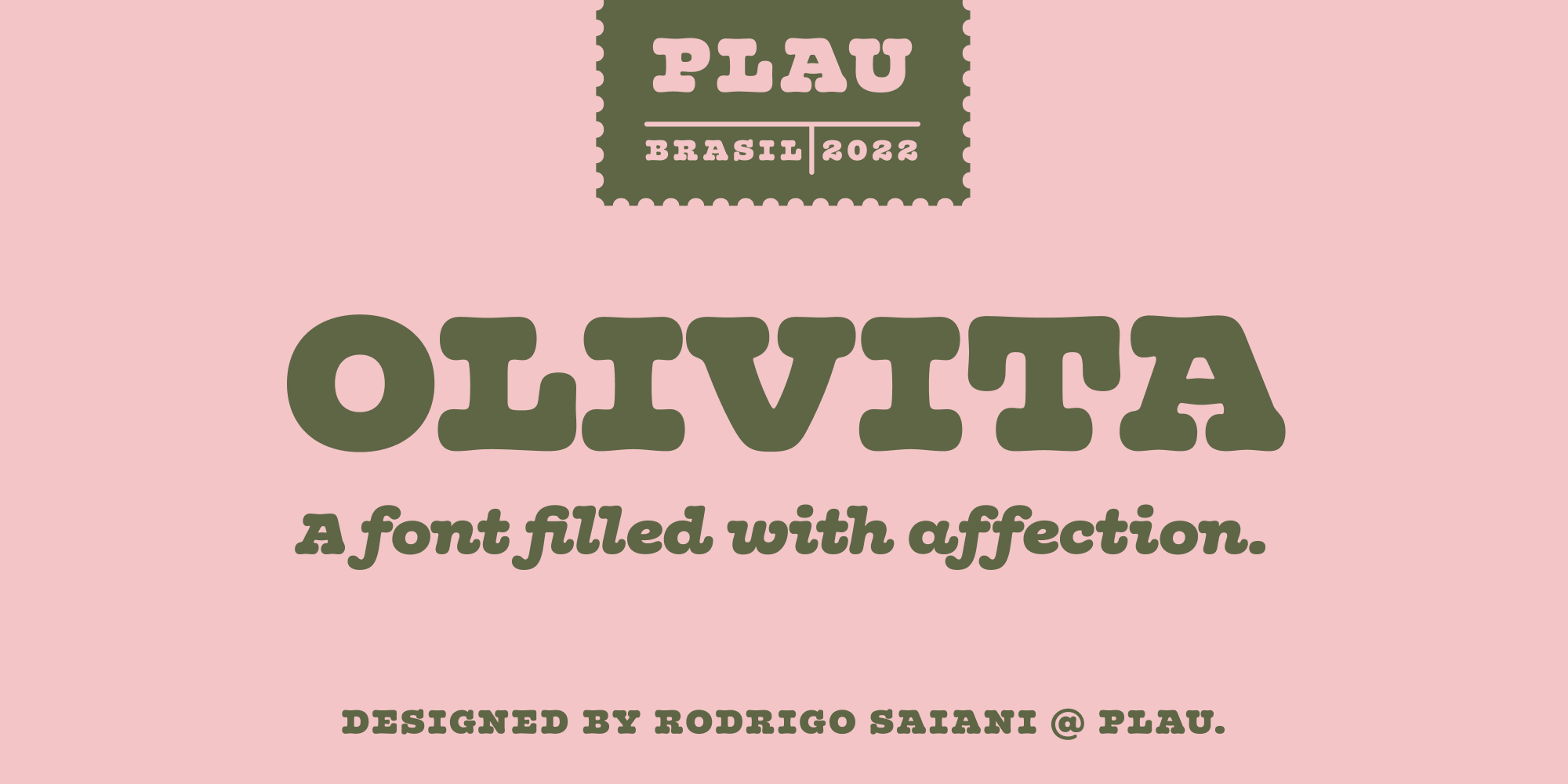 Card displaying Olivita typeface in various styles