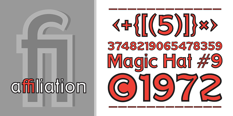 Card displaying HWT Republic Gothic typeface in various styles