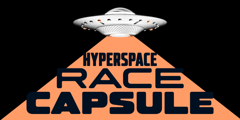 Card displaying Hyperspace Race Variable typeface in various styles