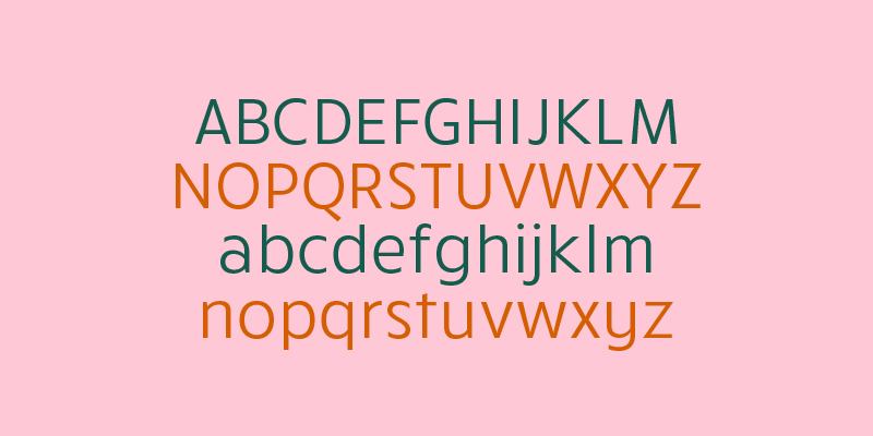 Card displaying RuckSack typeface in various styles