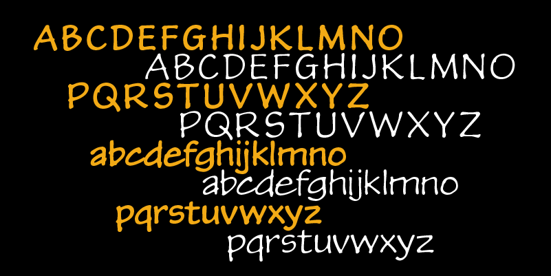 Card displaying P22 Kaz Pro typeface in various styles