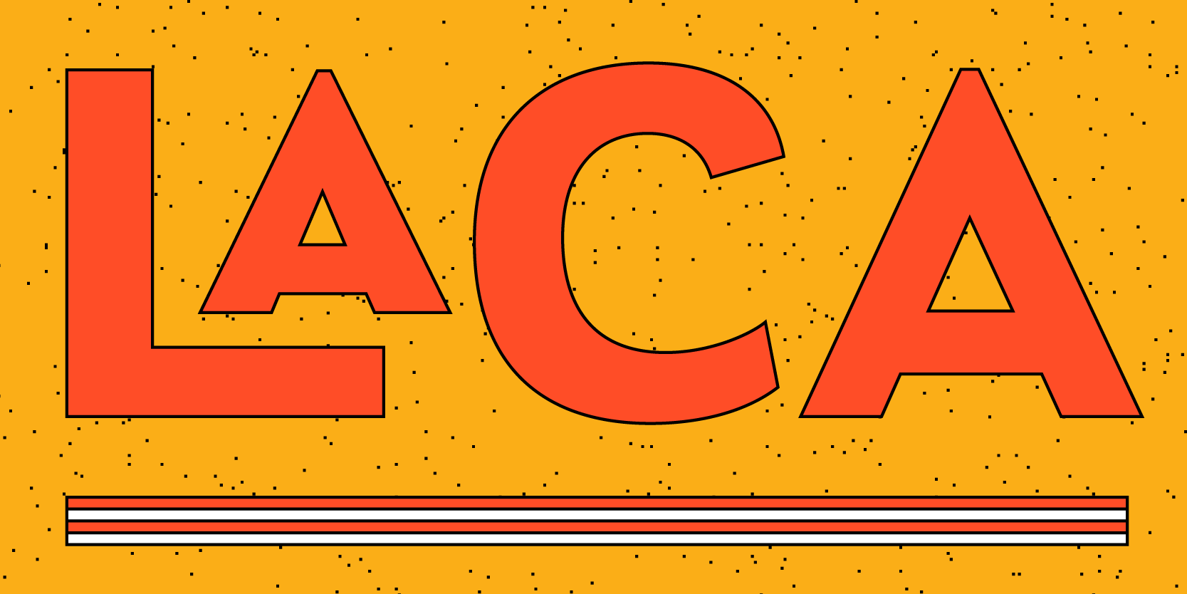 Card displaying Laca typeface in various styles