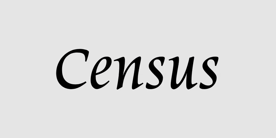 Card displaying Census Variable typeface in various styles