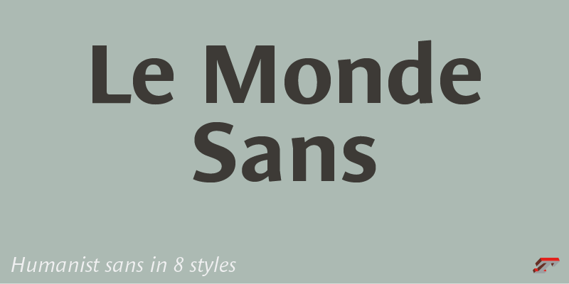 Card displaying Le Monde Sans typeface in various styles
