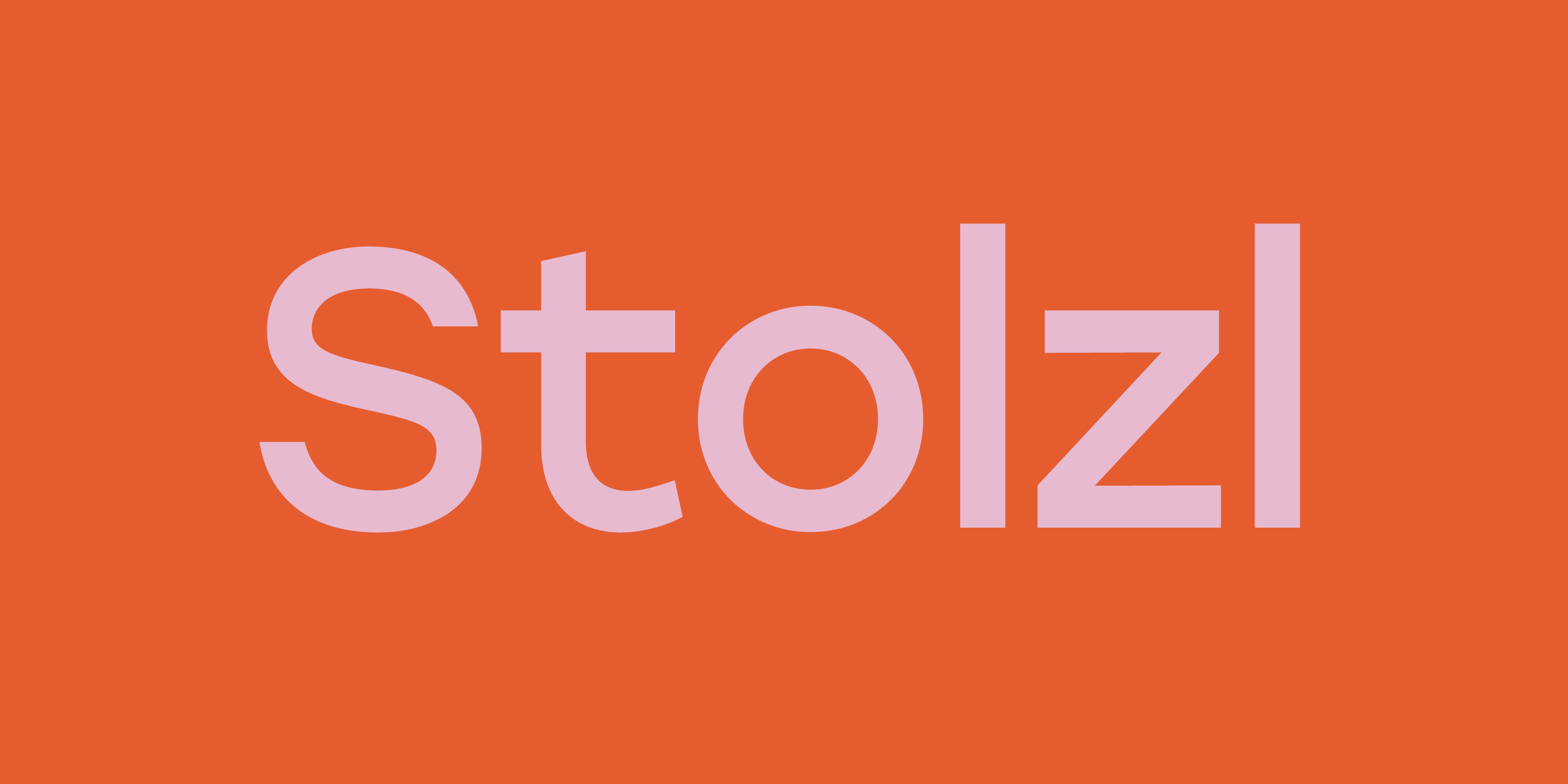 Card displaying Stolzl typeface in various styles