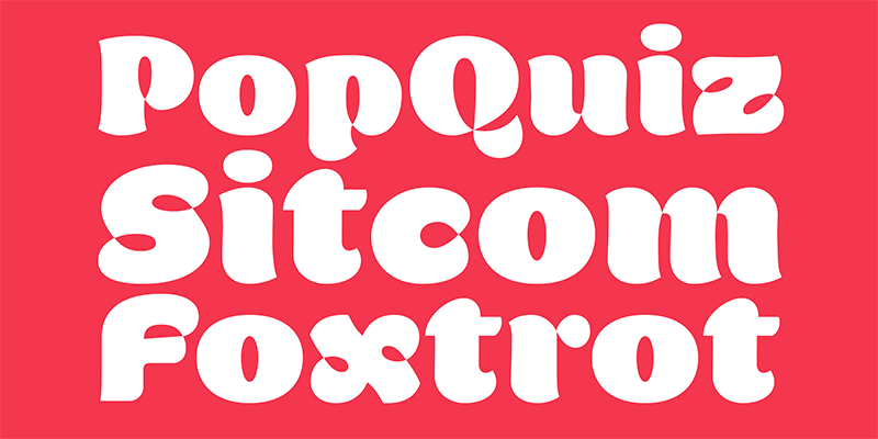 Card displaying Opake typeface in various styles