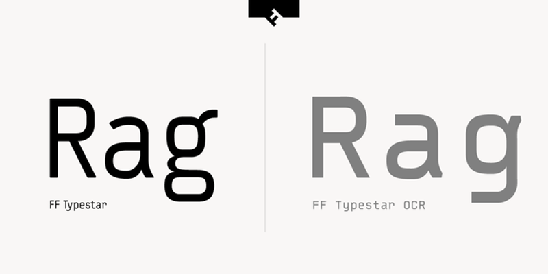 Card displaying FF Typestar typeface in various styles