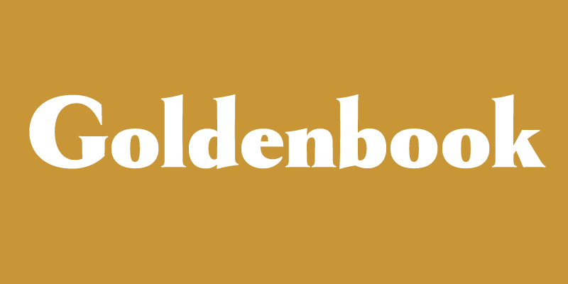 Card displaying Goldenbook typeface in various styles