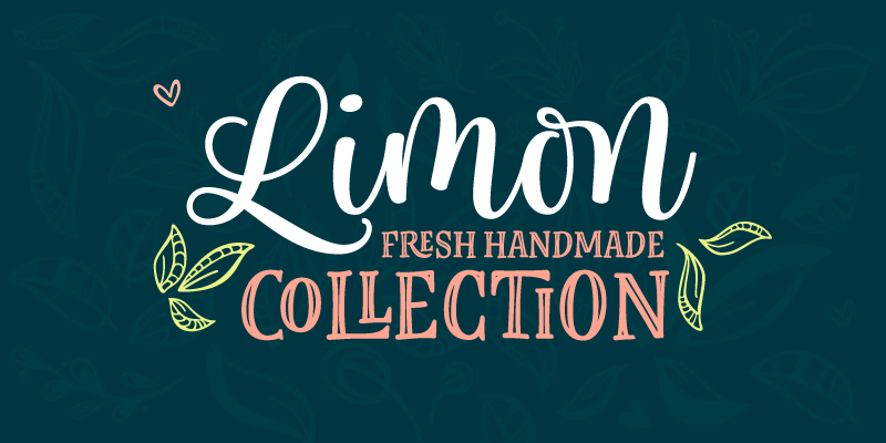 Card displaying Limon typeface in various styles