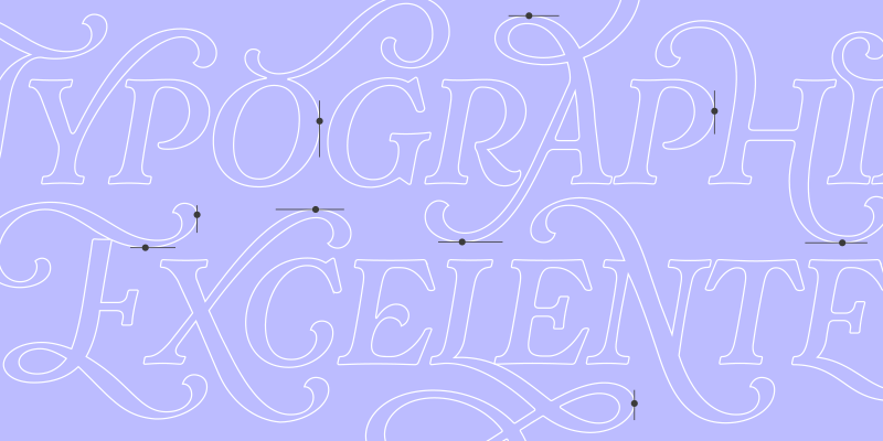 Card displaying Rafaella typeface in various styles