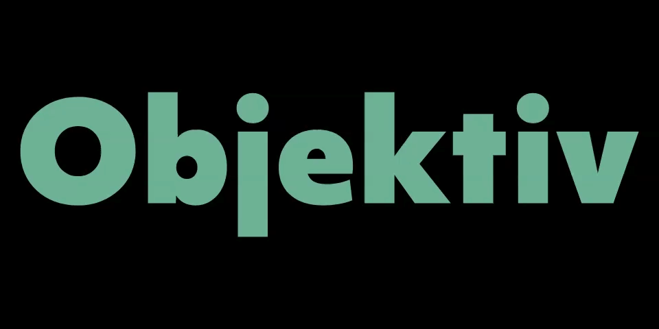 Card displaying Objektiv Variable typeface in various styles