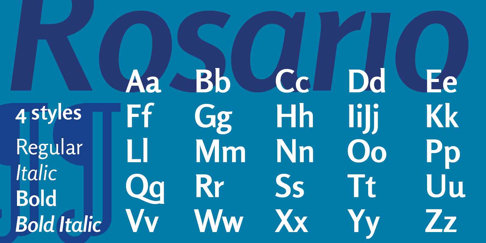 Card displaying Roboto typeface in various styles