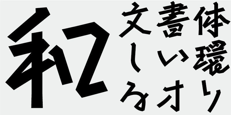 Card displaying AB Jaroku Bold typeface in various styles