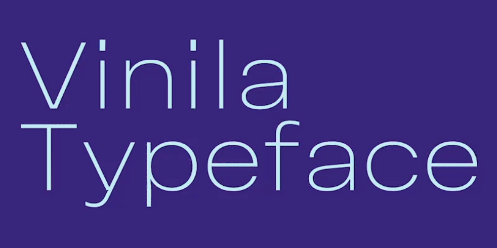 Card displaying Vinila Variable typeface in various styles